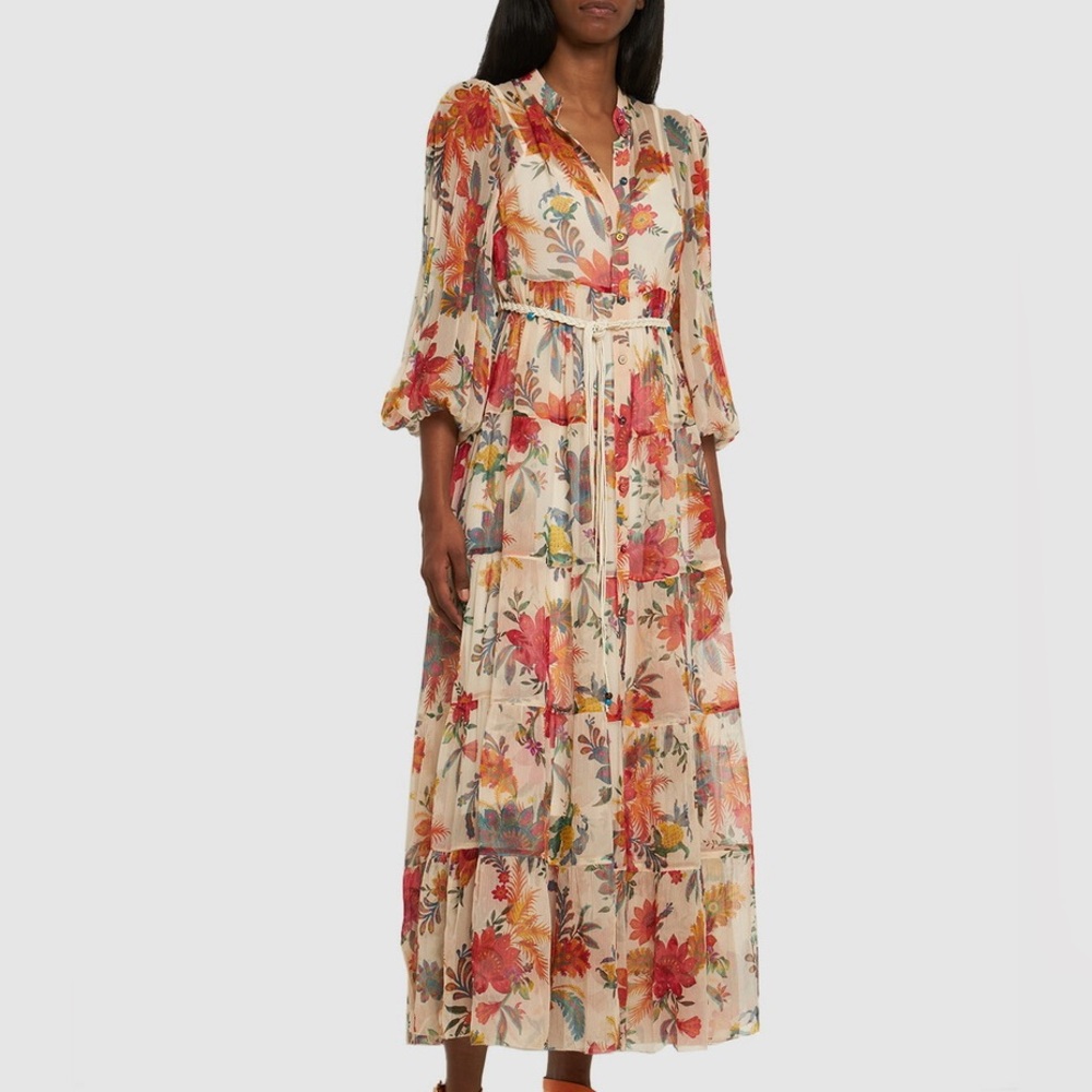 Zimmermann Ginger Printed Silk Maxi Dress